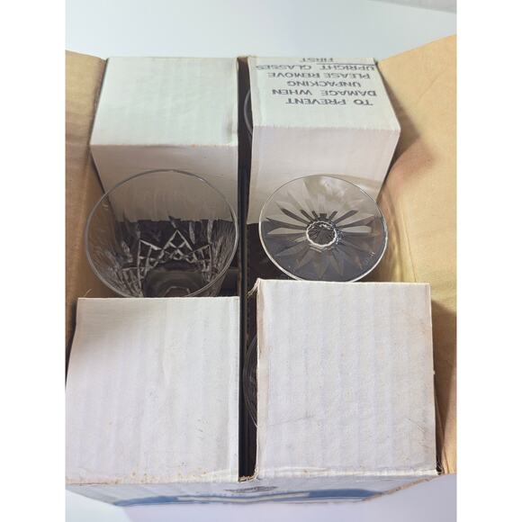 WATERFORD CRYSTAL White Wine 5.5" Glasses Set of 6 with Box - Picture 4 of 9